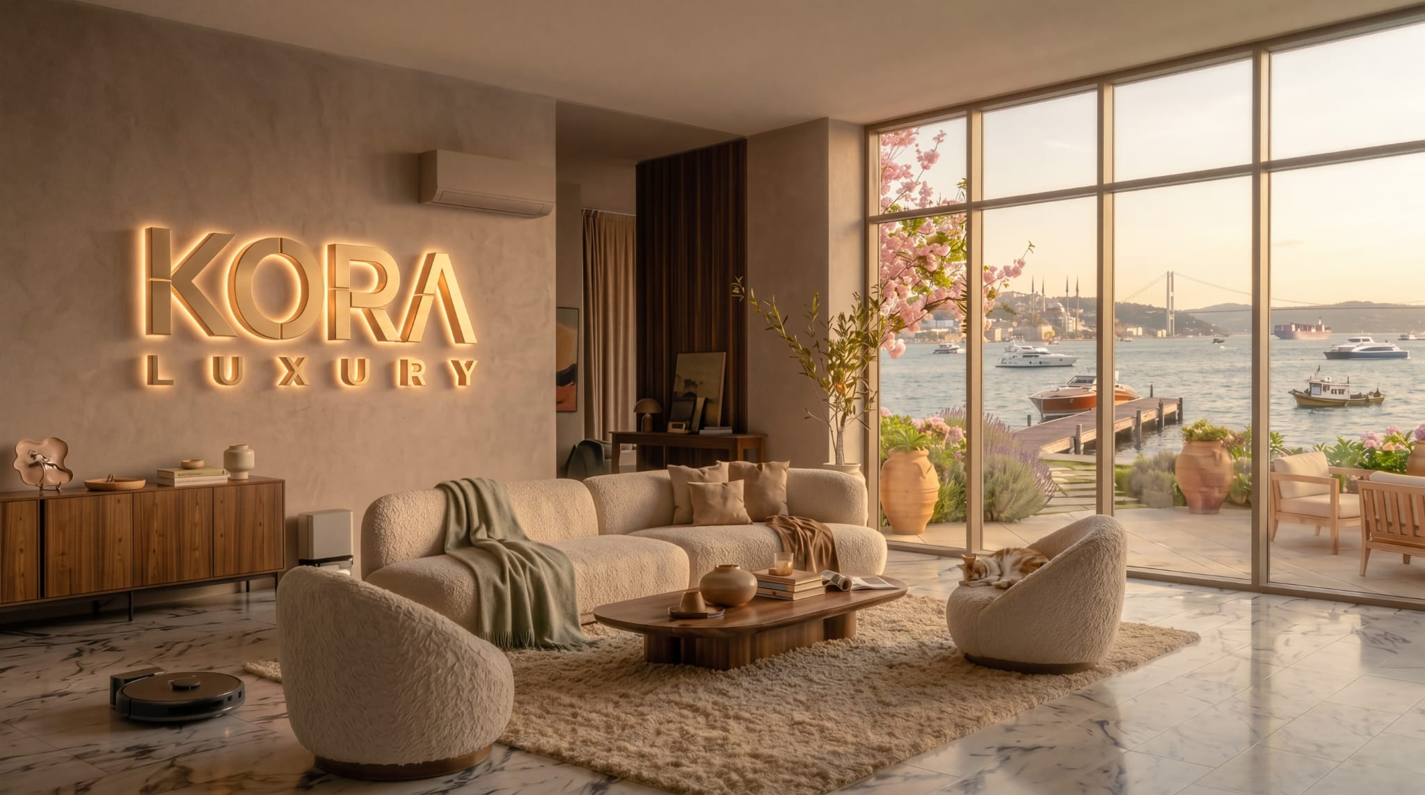 Kora Luxury Boğaz manzaralı mobilya koleksiyonu